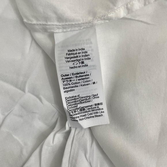 NWT!! J. CREW Pintuck Lace Trim Cotton Voile Solid White Top Blouse Large - Picture 14 of 16